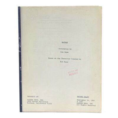 Lot # 1853: Batman (1989) - Screenplay