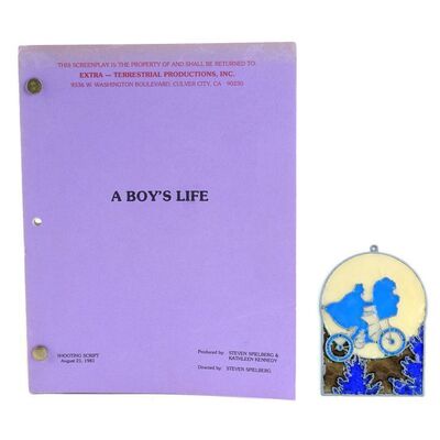 Lot # 1856: E.T. The Extra Terrestrial (1982) - Screenplay with Amblin Gifts