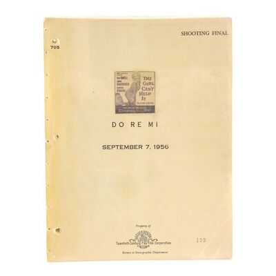 Lot # 1857: The Girl Can'T Help It (1956) - Jayne Mansfield's Personal "Do Re Mi" Script