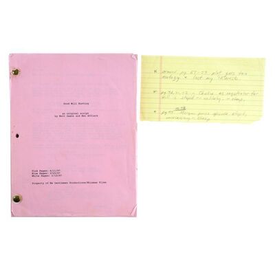 Lot # 1858: Good Will Hunting (1997) - Bound Revised Script with Handwritten Production Notes