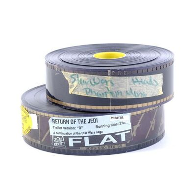 Lot # 1878: Star Wars: Return Of The Jedi (1983)/Star Wars: The Phantom Menace (1999) - Pair of 35mm Trailer Reels