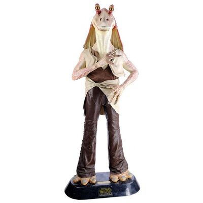 Lot # 1874: Star Wars: The Phantom Menace (1999) - Jar Jar Binks (Ahmed Best) Pepsi Display