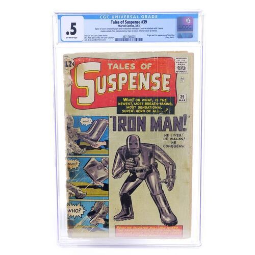 Lot # 1526: Marvel Comics - J.W. Rinzler Collection: Tales of Suspense No. 39 CGC 0.5