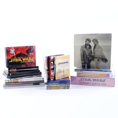 Lot # 1803: Star Wars: Various Productions - J.W. Rinzler Collection: Set of Star Wars: Clone Wars, Bounty Hunters, and Revenge of the Sith Books and Blu-Rays