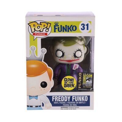 Lot #30 - FUNKO - Funko POP! Freddy Funko Joker #31 Glow-In-The-Dark San Diego Comic-Con Exclusive
