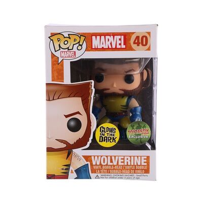 Lot #37 - MARVEL - Funko POP! Wolverine #40 Glow-In-The-Dark Toytastic Exclusive