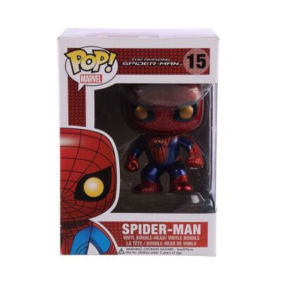Lot #48 - MARVEL - THE AMAZING SPIDER-MAN - Funko POP! Spider-Man #15 Metallic
