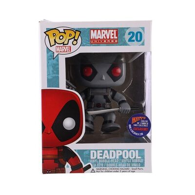 Lot #70 - MARVEL UNIVERSE - Funko POP! Deadpool #20 Grey Suit Matt's Cavalcade of Comics Exclusive