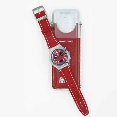 Lot #18 - SWATCH - Irony Secret Agent YCS406 Red