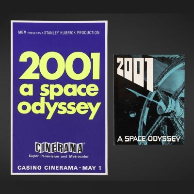 Lot #1 - 2001: A SPACE ODYSSEY (1968) - Cinerama Premiere Poster with Premiere Brochure, 1968