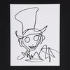 Lot #5 - ALICE IN WONDERLAND (2010) - Tim Burton Autographed and Hand-Drawn Sketch