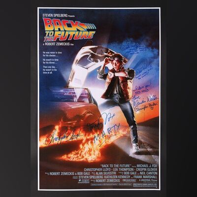 Lot #16 - BACK TO THE FUTURE (1985) - Michael J. Fox, Christopher Lloyd, Claudia Wells and Others Autographed Poster