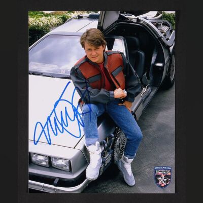 Lot #22 - BACK TO THE FUTURE PART II (1989) - Michael J. Fox Autographed Full-colour Photograph