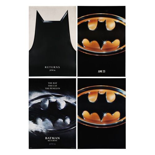 Lot #29 - BATMAN (1989), BATMAN RETURNS (1992) - Four Advance US One-Sheets, 1989, 1992