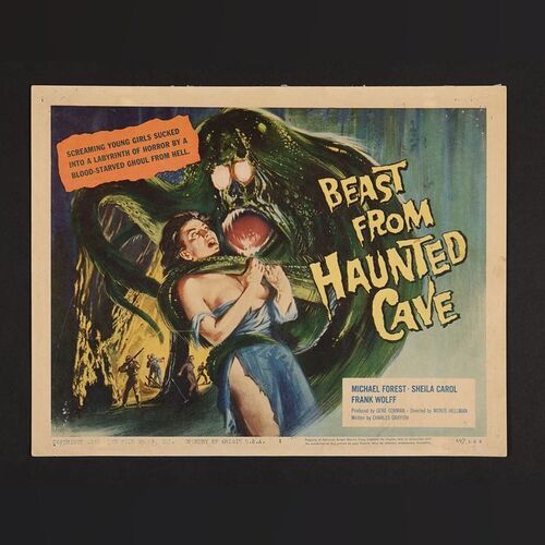 Lot #34 - BEAST FROM HAUNTED CAVE (1959) - US Title Lobby Card, 1959