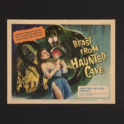 Lot #34 - BEAST FROM HAUNTED CAVE (1959) - US Title Lobby Card, 1959