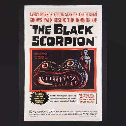 Lot #37 - THE BLACK SCORPION (1957) - US One-Sheet, 1957