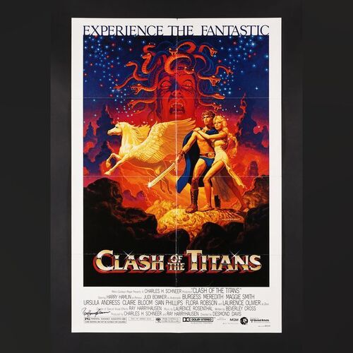 Lot #53 - CLASH OF THE TITANS (1981) - Ray Harryhausen Autographed US One-Sheet, 1981