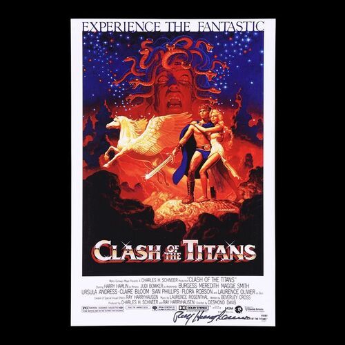 Lot #54 - CLASH OF THE TITANS (1981) - Ray Harryhausen Autographed Mini Poster