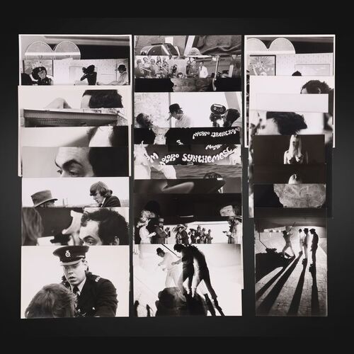 Lot #56 - A CLOCKWORK ORANGE (1971) - Collection of 29 Candid and Production Black-and-white Stills