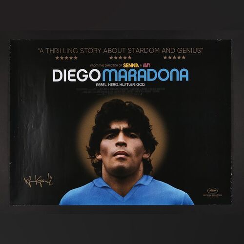 Lot #66 - DIEGO MARADONA (2019) - UK Quad Autographed by Asif Kapadia, 2019
