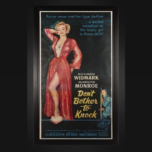 Lot #68 - DON'T BOTHER TO KNOCK (1952) - US Three-Sheet, 1952