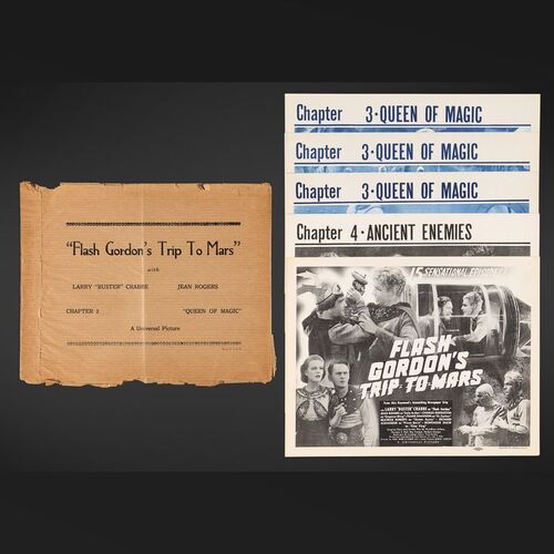 Lot #87 - FLASH GORDON'S TRIP TO MARS (1938) - Five US Lobby Cards, RR1940s and RR1950s