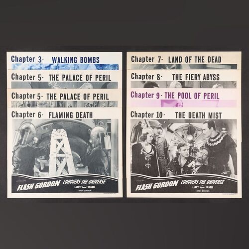 Lot #89 - FLASH GORDON CONQUERS THE UNIVERSE (1940) - Eight US Lobby Cards, 1940s