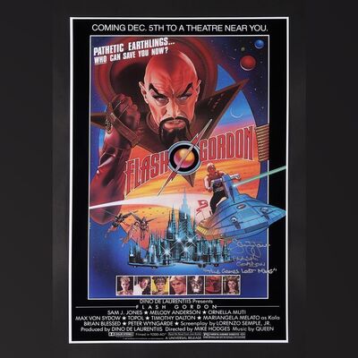 Lot #90 - FLASH GORDON (1980) - Sam J. Jones Autographed and Inscribed Poster