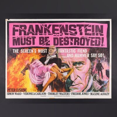 Lot #100 - FRANKENSTEIN MUST BE DESTROYED (1969) - UK Quad, 1969