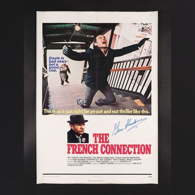 Lot #102 - THE FRENCH CONNECTION (1971) - Gene Hackman Autographed US One-Sheet