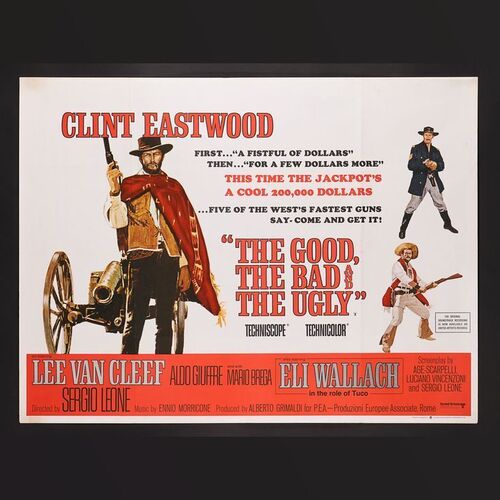 Lot #113 - THE GOOD, THE BAD AND THE UGLY (1966) - UK Quad, 1968 (First Release)