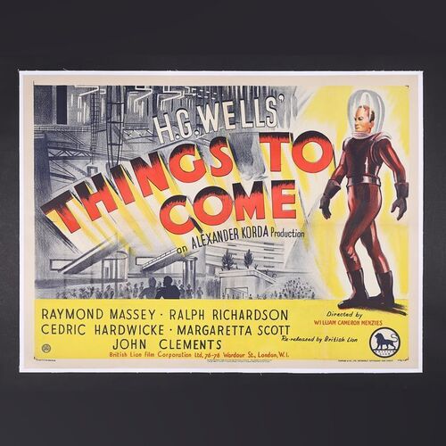 Lot #119 - H. G. WELLS' THINGS TO COME (1936) - UK Quad, 1940s