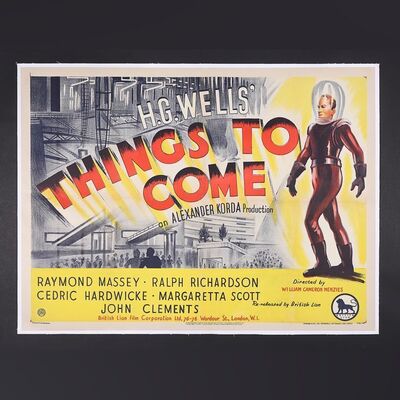Lot #119 - H. G. WELLS' THINGS TO COME (1936) - UK Quad, 1940s