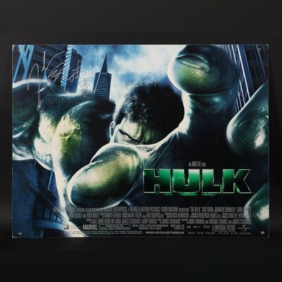 Lot #129 - HULK (2003) - Ang Lee, Eric Bana, Josh Lucas Autographed Premiere Display Board, 2003