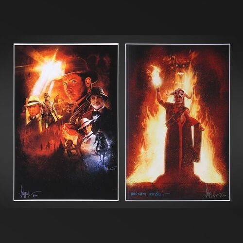 Lot #131 - INDIANA JONES TRILOGY (1981 - 1989) - Two Signed and Hand-Annotated Artist Proof Prints by Paul Shipper, 2018 and 2019