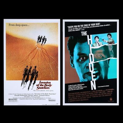 Lot #139 - INVASION OF THE BODY SNATCHERS (1978) AND THE HIDDEN (1987) - Bryan Fuller Collection: Two US One-Sheets, 1978, 1987