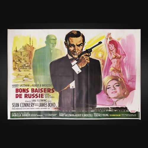 Lot #153 - JAMES BOND: FROM RUSSIA WITH LOVE (1963) - French Double Double Grande Affiche (Four-Panel), 1963