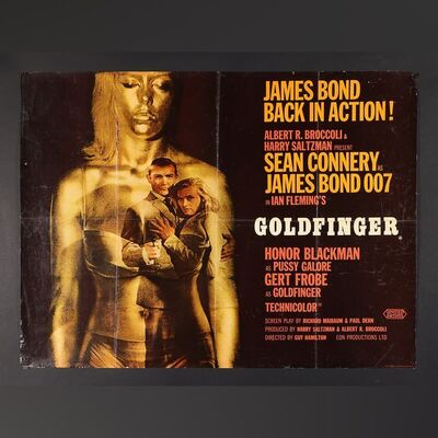 Lot #157 - JAMES BOND: GOLDFINGER (1964) - UK Quad - Style A, 1964