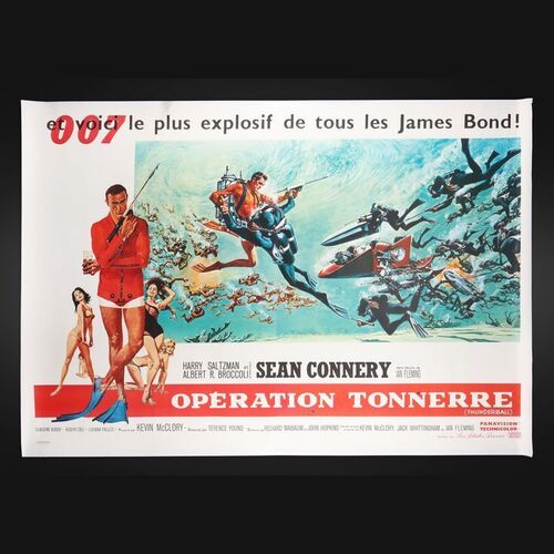 Lot #161 - JAMES BOND: THUNDERBALL (1965) - French Double Grande Affiche (Two-Panel), 1965