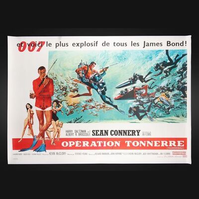 Lot #161 - JAMES BOND: THUNDERBALL (1965) - French Double Grande Affiche (Two-Panel), 1965