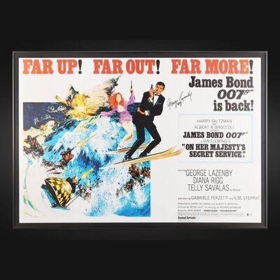 Lot #172 - JAMES BOND: ON HER MAJESTY'S SECRET SERVICE (1969) - George Lazenby Autographed Poster