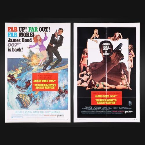 Lot #173 - JAMES BOND: ON HER MAJESTY'S SECRET SERVICE (1969) - Two US One-Sheets - Style A and B, 1969