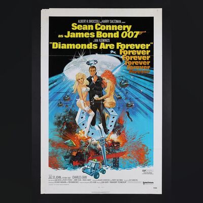 Lot #176 - JAMES BOND: DIAMONDS ARE FOREVER (1971) - US One-Sheet, 1971