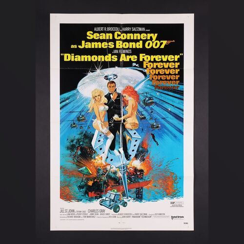Lot #177 - JAMES BOND: DIAMONDS ARE FOREVER (1971) - US One-Sheet, 1971