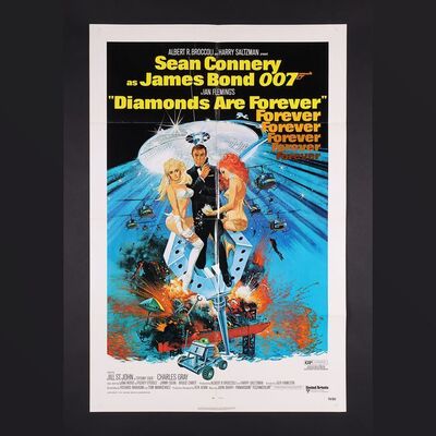 Lot #177 - JAMES BOND: DIAMONDS ARE FOREVER (1971) - US One-Sheet, 1971