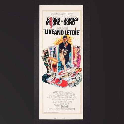 Lot #180 - JAMES BOND: LIVE AND LET DIE (1973) - US Insert "East Hemi" Poster 1973