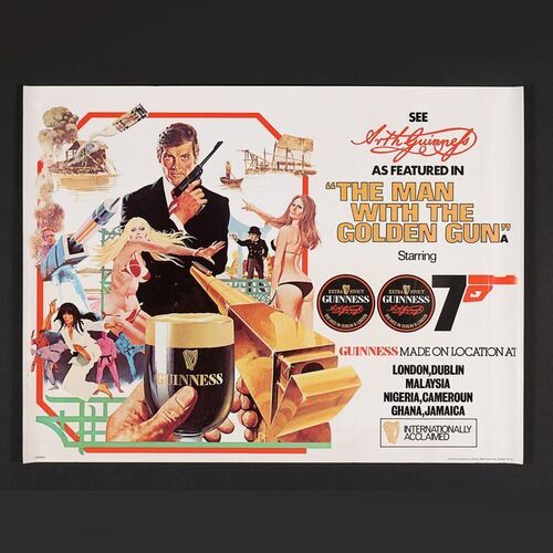 Lot #181 - JAMES BOND: THE MAN WITH THE GOLDEN GUN (1974) - Special Promotional Poster (Guinness), 1974
