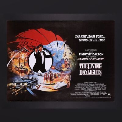 Lot #203 - JAMES BOND: THE LIVING DAYLIGHTS (1987) - UK Quad - Style A, 1987