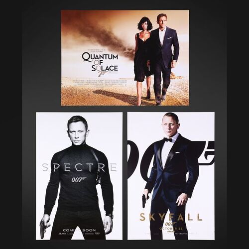 Lot #208 - JAMES BOND: VARIOUS DANIEL CRAIG TITLES, 2008-2015 - Two One-Sheets and UK Quad, 2008-2015